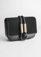 Other Stories Leather Knot Crossbody Bag - Black
