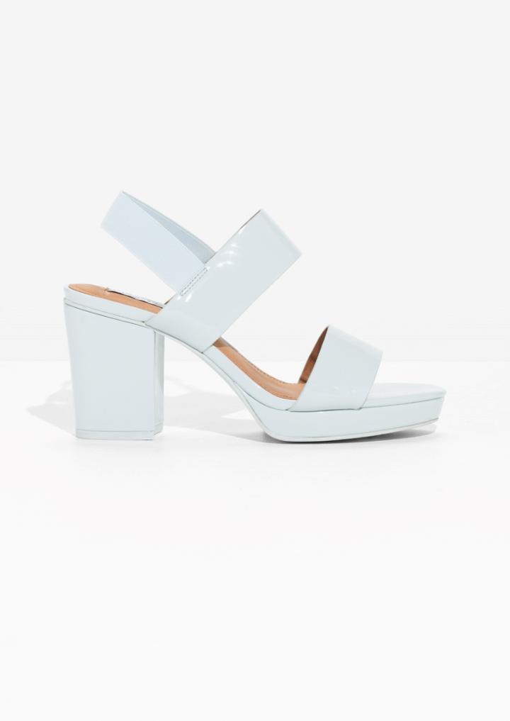 Other Stories Heeled Patent Leather Sandals
