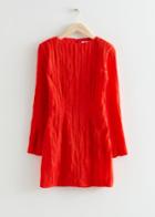 Other Stories Textured Mini Dress - Orange