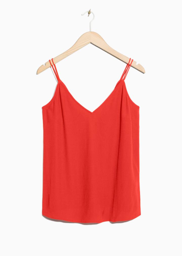 Other Stories V-neck Cami Top - Orange