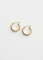 Other Stories Wavy Mini Hooped Earrings - Gold