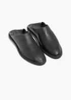 Other Stories Leather Slippers - Black