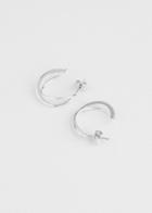Other Stories Duo Twist Open Hoop Earrings - Silver