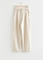 Other Stories Folded Waist Trousers - White