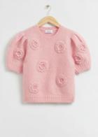 Other Stories Loose-fit Rose Knitted Top - Pink