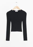 Other Stories Silk & Cotton Rib Sweater