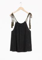 Other Stories Striped Crepe Top