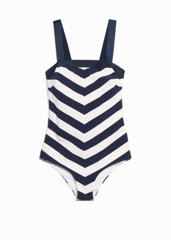 Other Stories Graphic Print Swimsuit - Blue