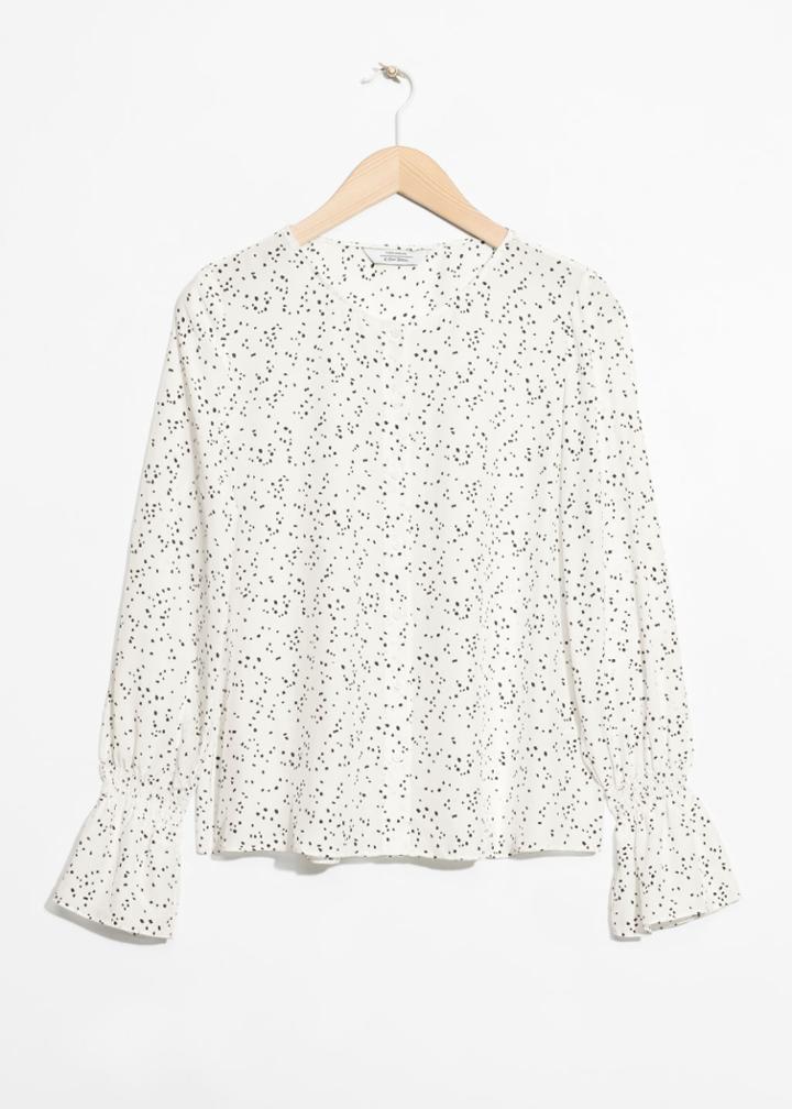 Other Stories Smock Sleeve Blouse - White