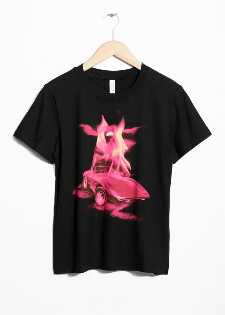 Other Stories Neon Car Tee - Black