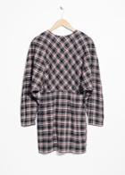 Other Stories Checkered Cotton Dress - Black
