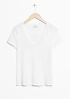 Other Stories Round Neck Jersey T-shirt - White