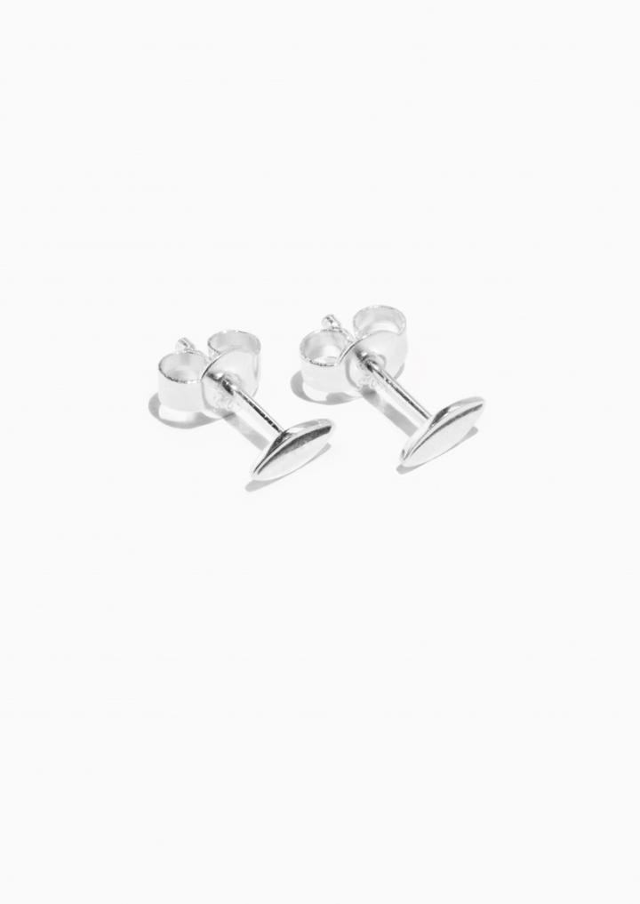 Other Stories Sterling Silver Leafy Studs