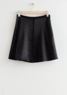 Other Stories Buttoned A-line Mini Skirt - Black