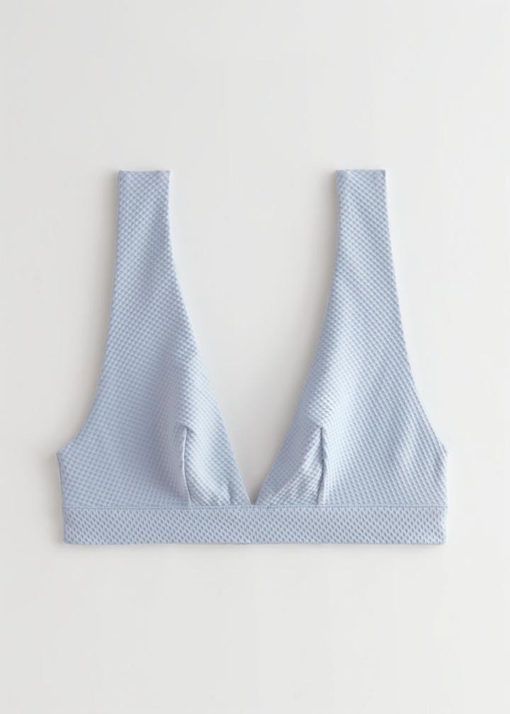 Other Stories Triangle Bikini Top - Blue