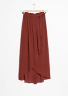 Other Stories Paperbag Waist Wrap Skirt - Red