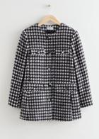 Other Stories Buttoned Tweed Jacket - White