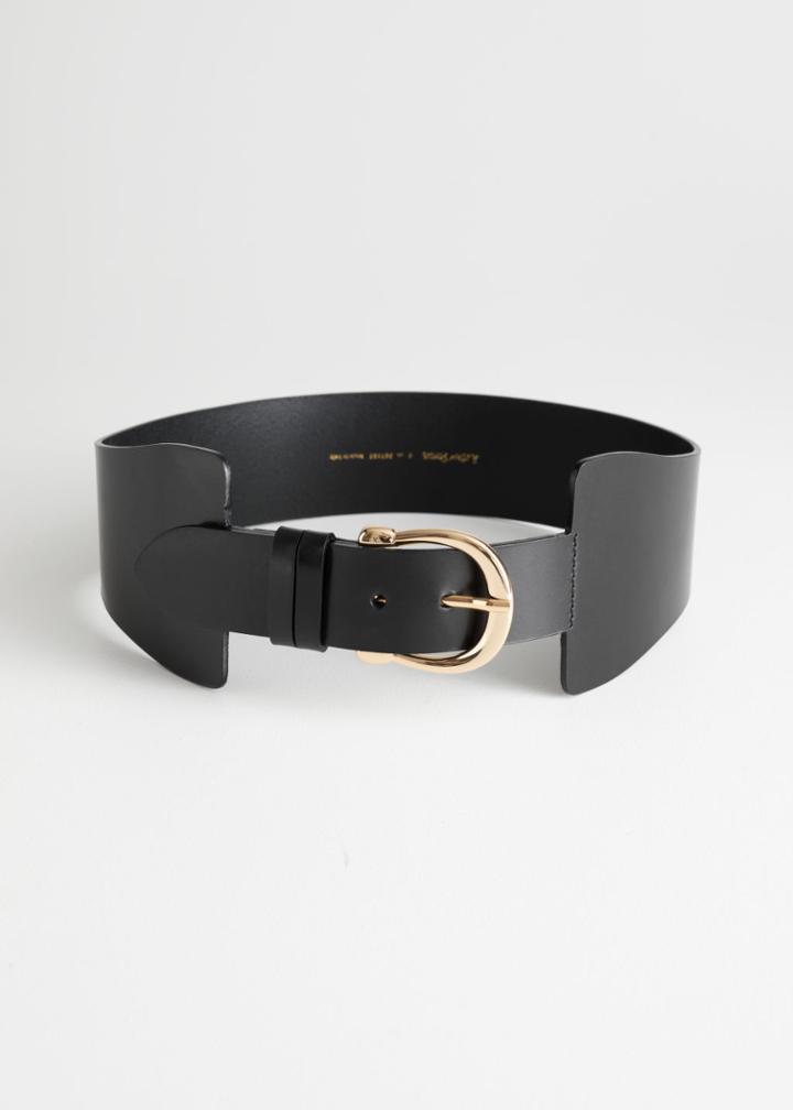 Other Stories Waist Buckle Belt - Black