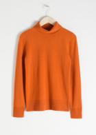 Other Stories Fitted Cashmere Turtleneck - Orange