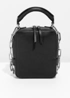 Other Stories Boxy Leather Bag - Black