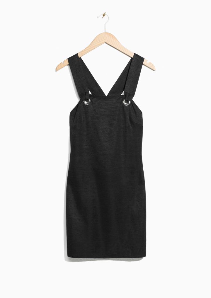 Other Stories Eyelet Lace-up Dress