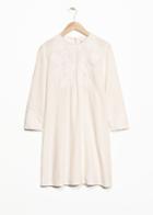 Other Stories Embroidered Shift Dress - White
