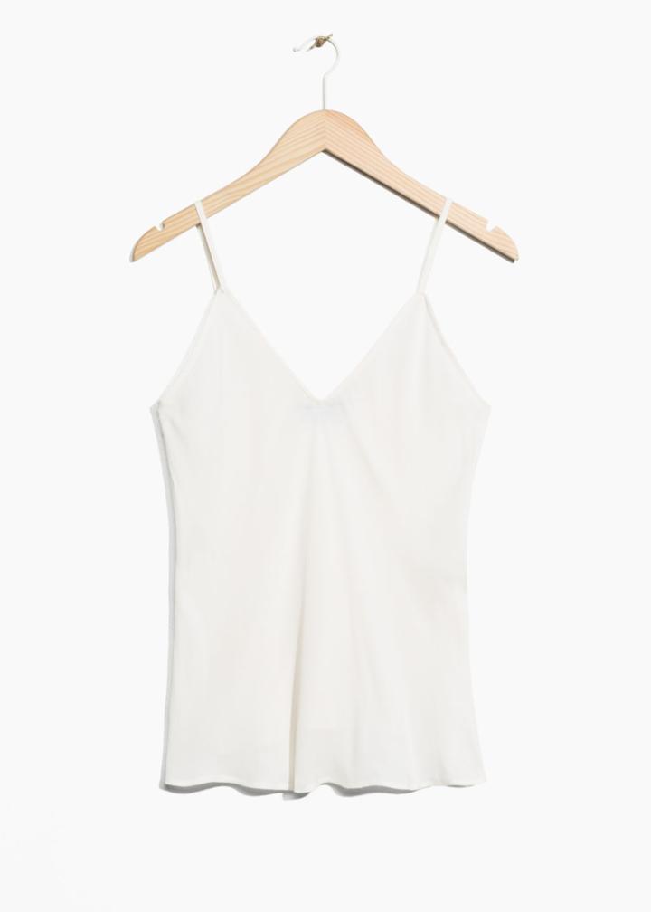 Other Stories Spaghetti Strap Top - White