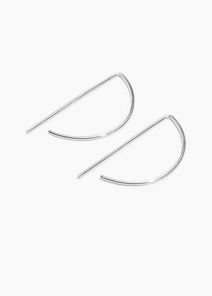 Other Stories Geometric Hoop Earrings - Silver