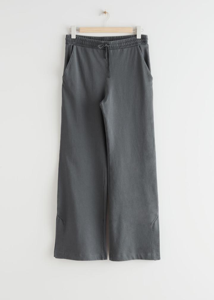 Other Stories Relaxed Organic Cotton Drawstring Trousers - Black