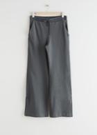 Other Stories Relaxed Organic Cotton Drawstring Trousers - Black