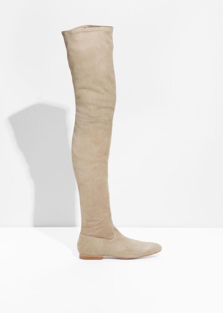 Other Stories Over The Knee Stay-up Boots - Orange