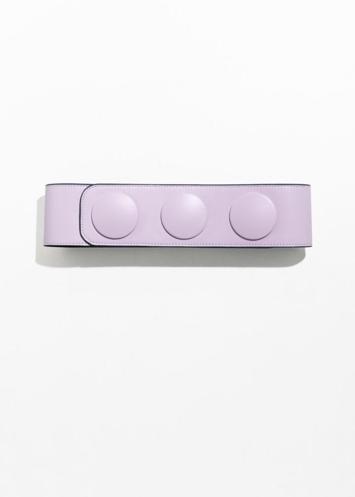 Other Stories Jumbo Snap Waist Belt - Pink