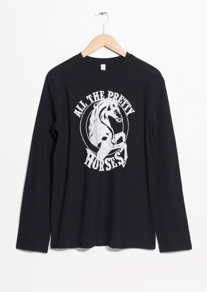 Other Stories Pretty Horses Long Sleeve T-shirt