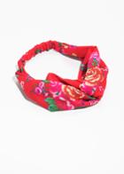 Other Stories Twisted Print Hairband - Red