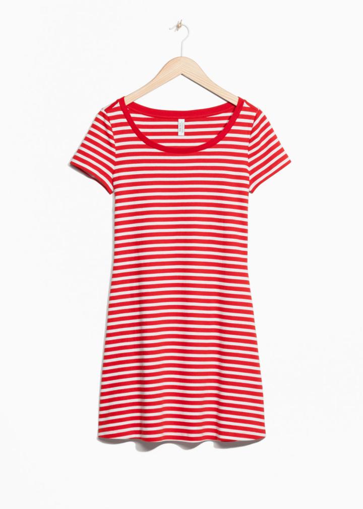 Other Stories Marine Organic Cotton Dress - Red