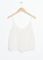 Other Stories Scallop Ribbon Tank Top - White
