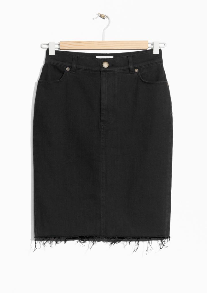 Other Stories Raw Edge Denim Skirt