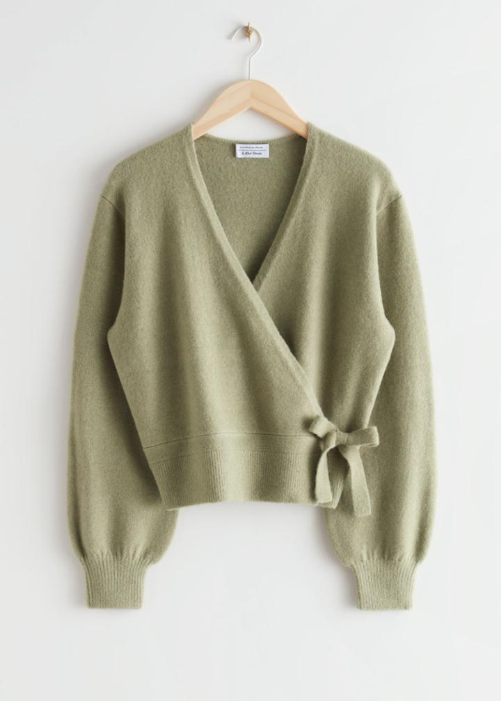 Other Stories Wrap Cardigan - Green