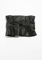Other Stories Paperwaist Leather Belt - Black