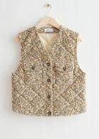Other Stories Quilted Vest - Beige