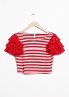 Other Stories Ruffle Sleeve Jersey Top