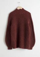 Other Stories Oversized Mock Neck Sweater - Red