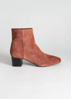 Other Stories Suede Ankle Boots - Orange