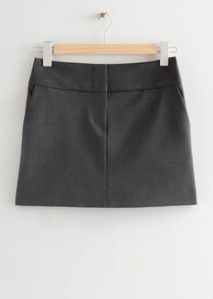 Other Stories Fitted Mini Skirt - Grey