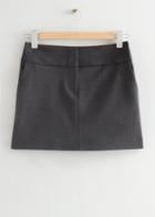 Other Stories Fitted Mini Skirt - Grey