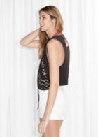 Other Stories Toms Pearl Embroidered Vest - Brown