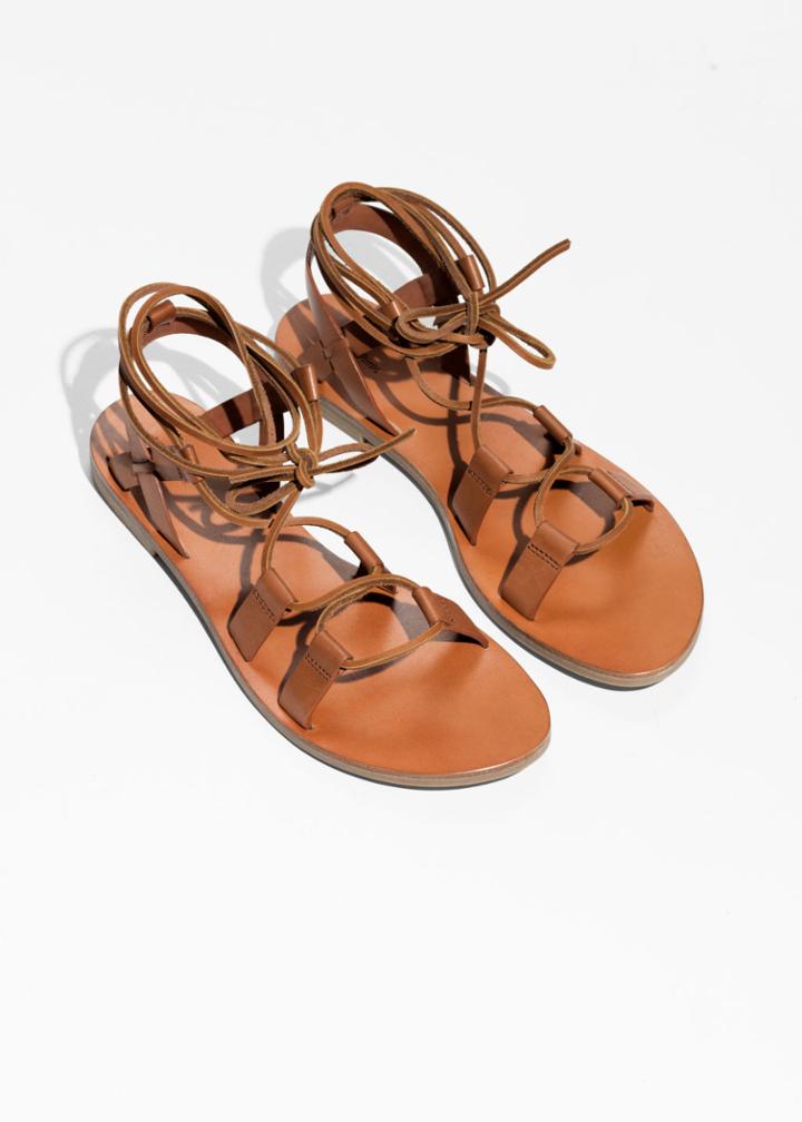 Other Stories Strappy Gladiator Sandals - Brown