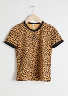 Other Stories Leopard Print Ringer T-shirt - Yellow