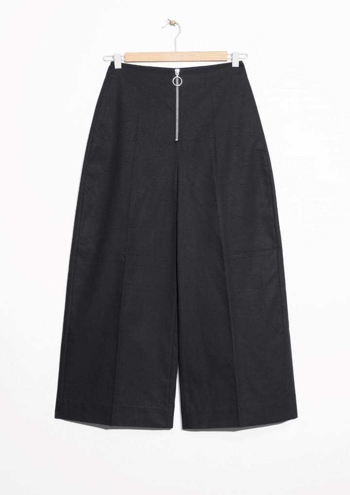 Other Stories O-ring Zip Culotte Trousers