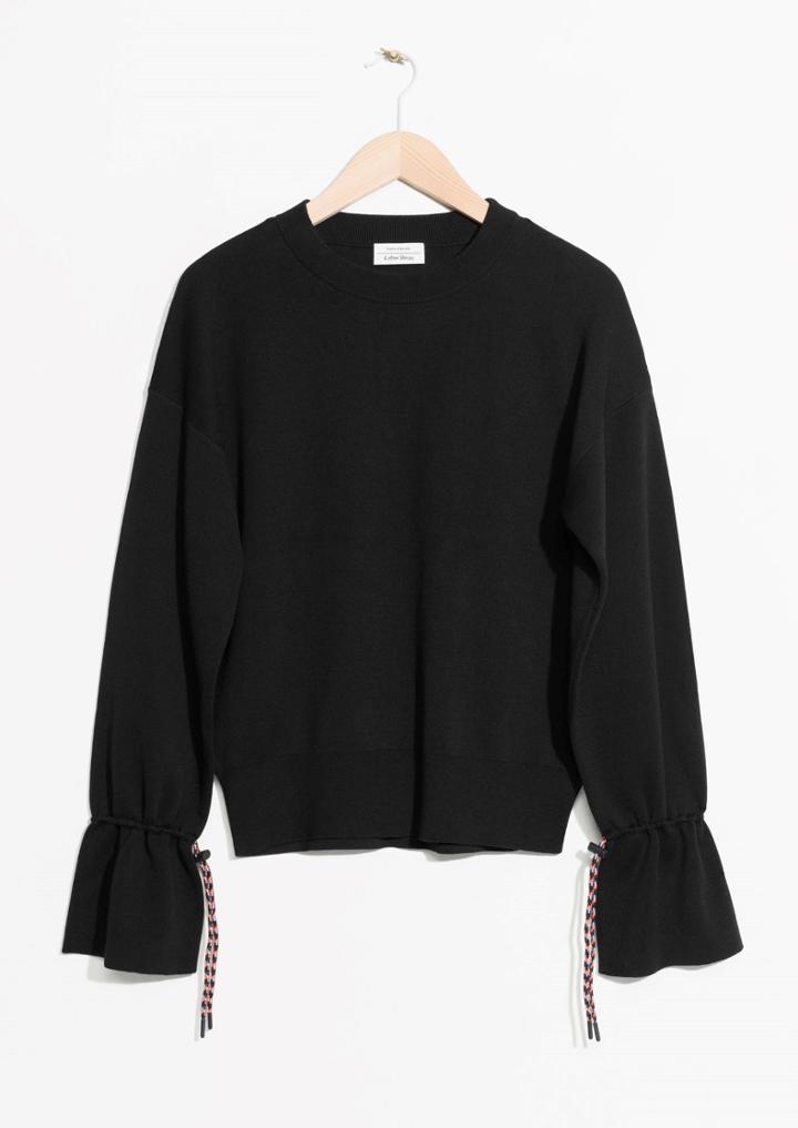 Other Stories Drawstring Cuff Sweater